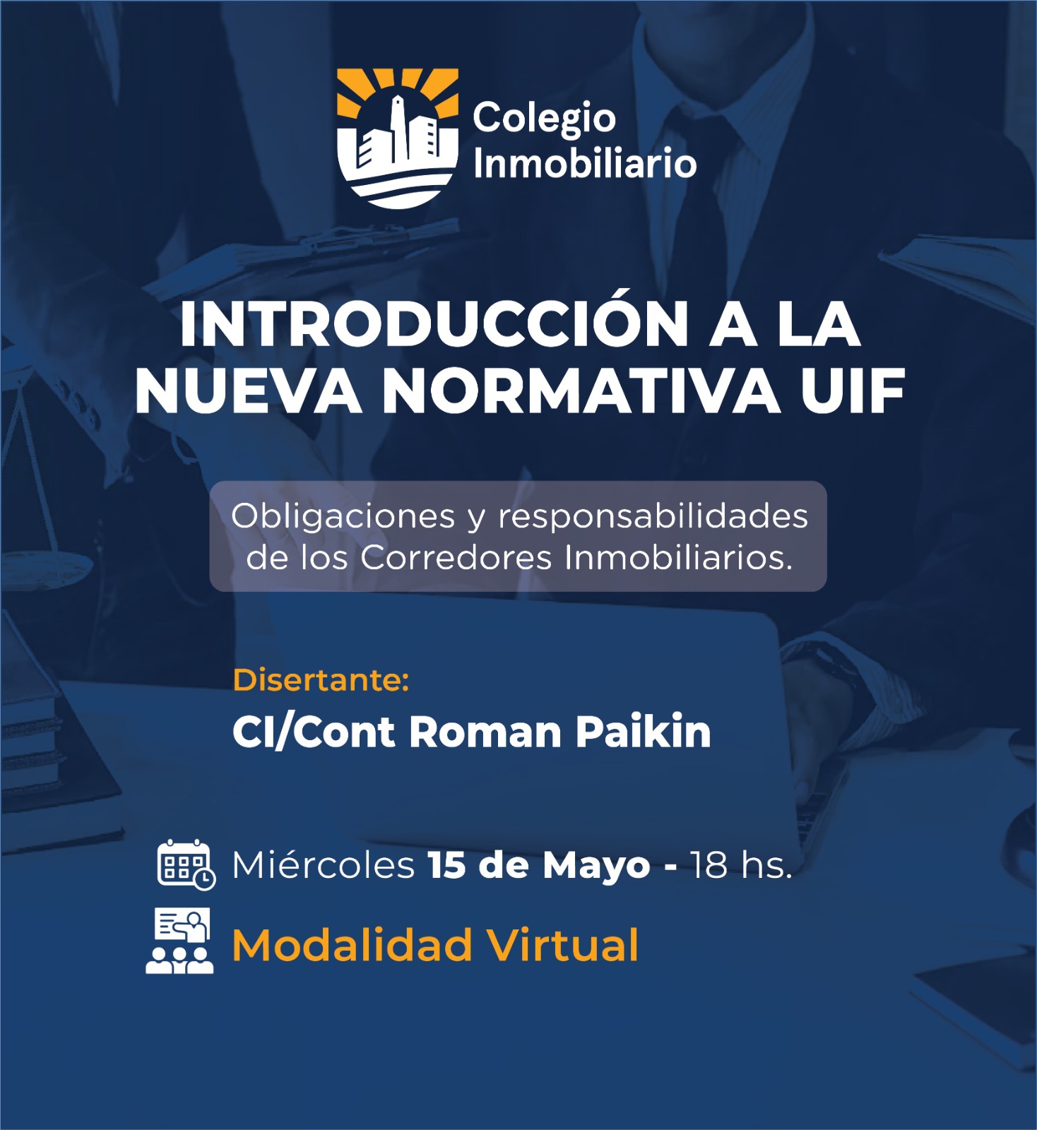 Inscripción "Nueva Normativa de la UIF"