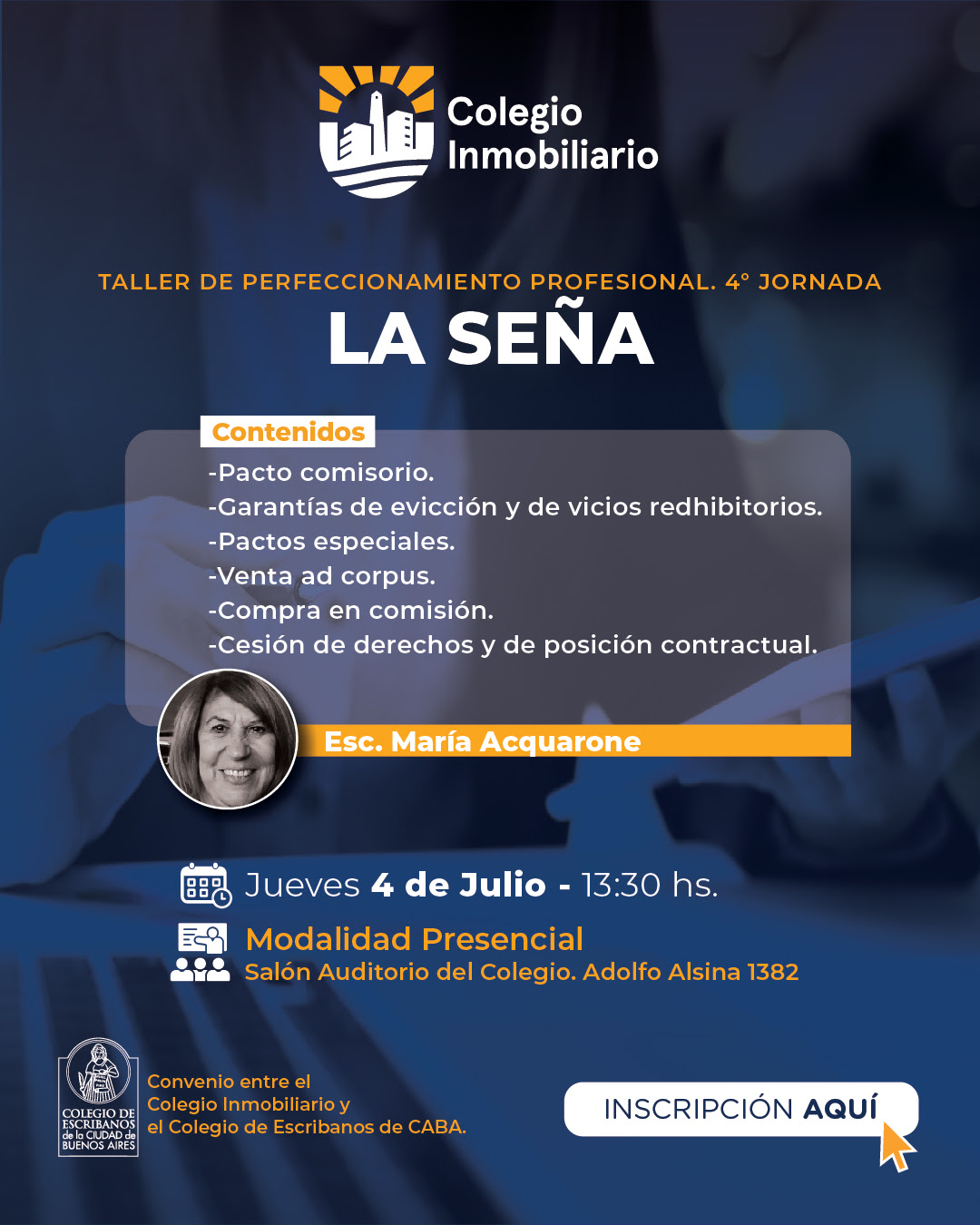 4° TALLER DE PERFECCIONAMIENTO PROFESIONAL. LA SEÑA