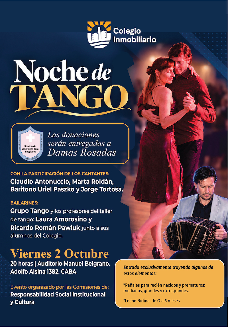Noche de tango en el Colegio Inmobiliario