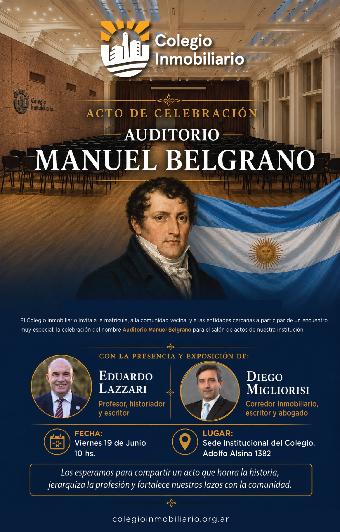 ACTO DE CELEBRACIÓN. AUDITORIO MANUEL BELGRANO