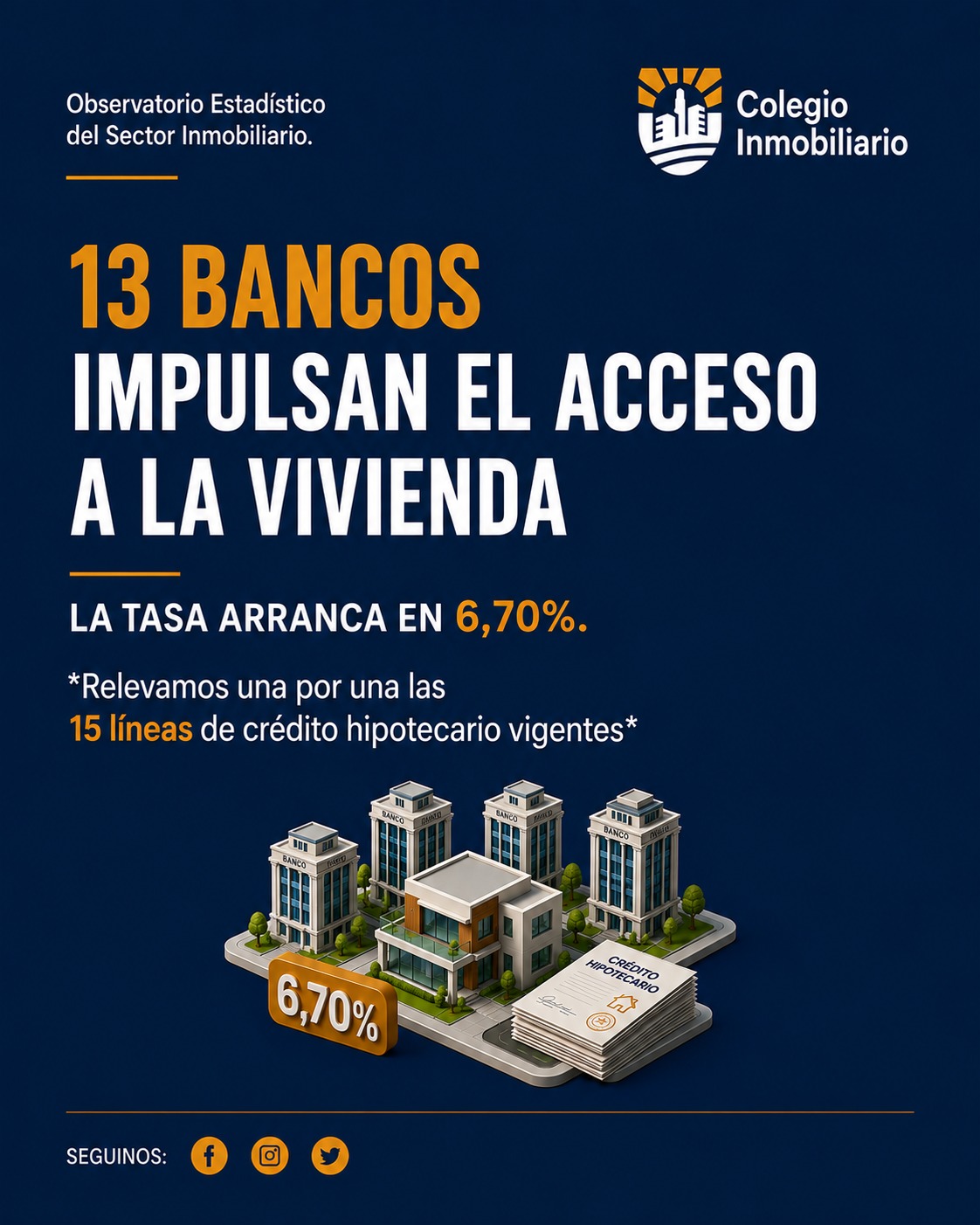 Informe del Observatorio Estadístico del Sector Inmobiliario. Créditos Hipotecarios. Agosto 2026