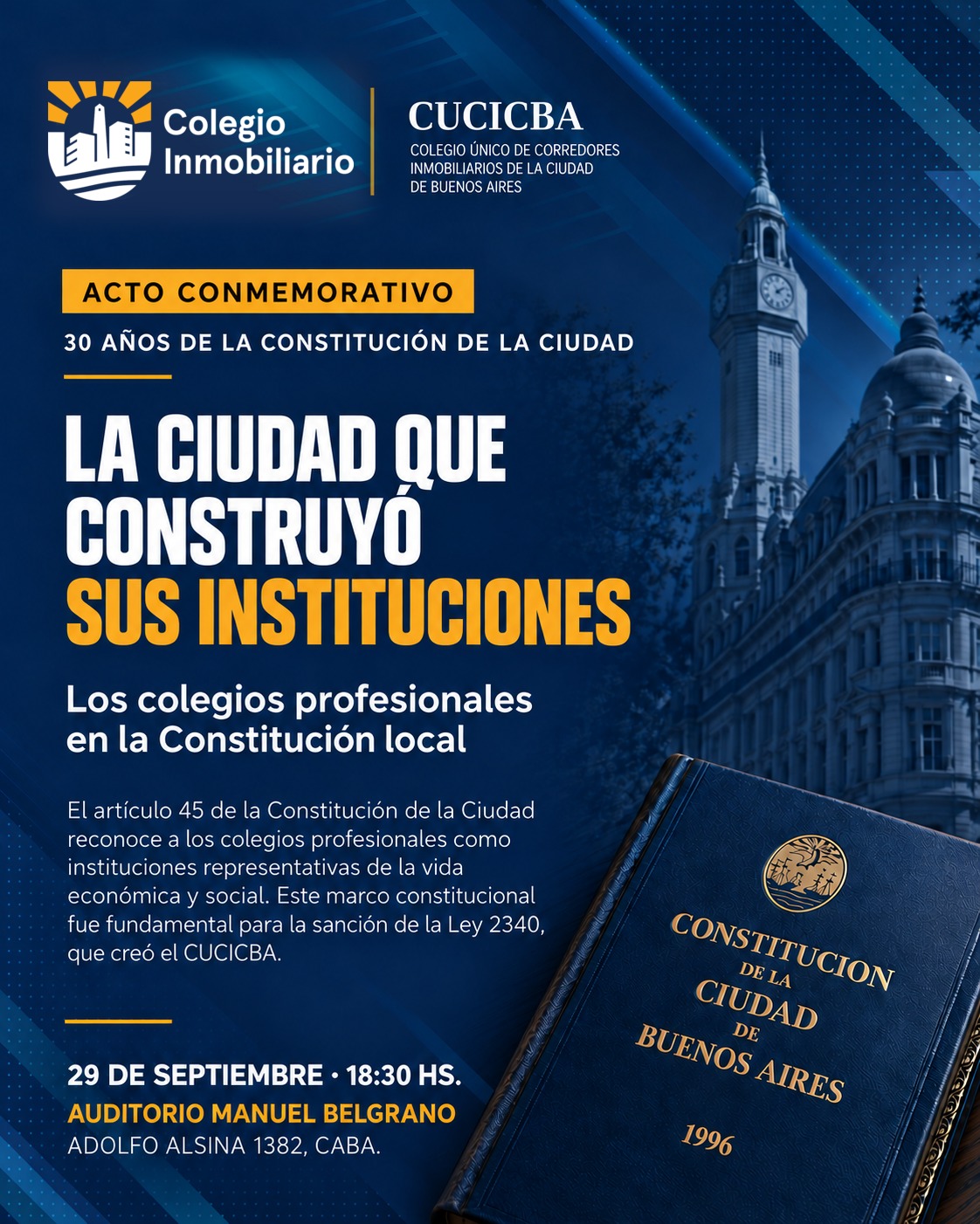 Acto Homenaje. A 30 años de la Constitución de la Ciudad
